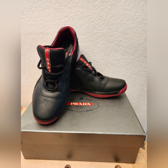 PRADAAmericas Cup.Leather Shoes Sneakers‎ Men's Prada Size 10.5